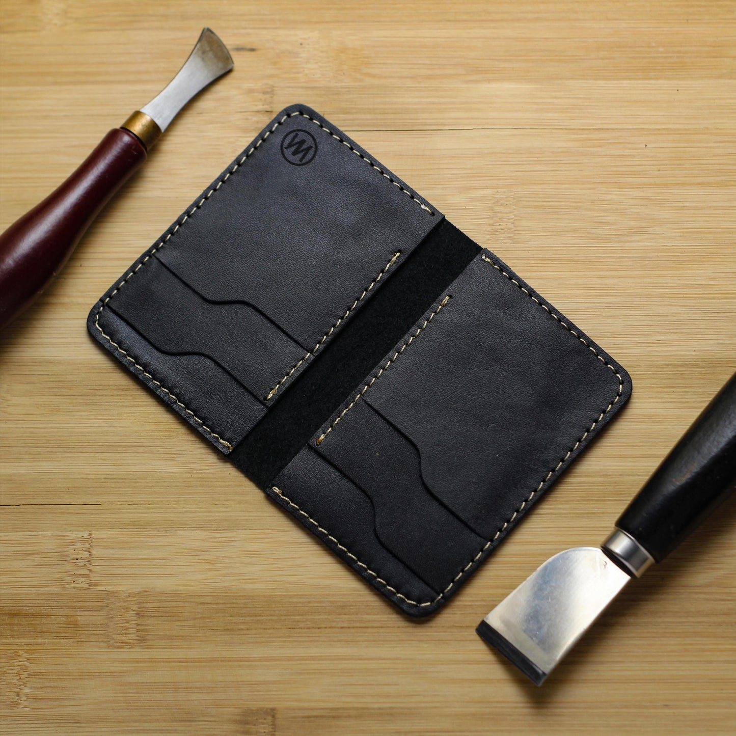 CARD HOLDER PURE LEATHER BLACK