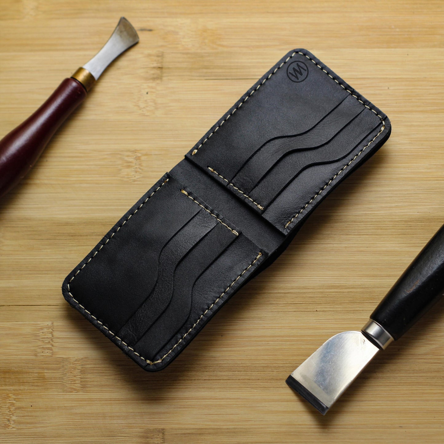 BIFOLD PURE LEATHER WALLET BLACK