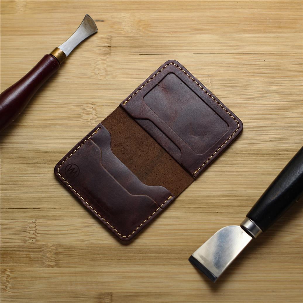 VISIBLE CARD HOLDER PURE LEATHER WALLET BROWN